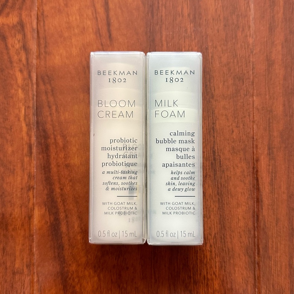 🆕 Beekman 1802 Milk Foam Calming Mask & Bloom Cream Probiotic Skincare Set